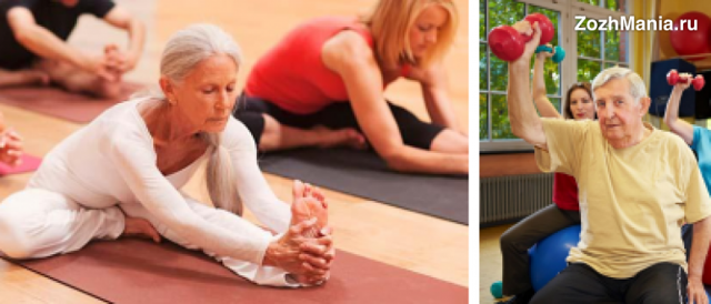 Пилатес для пожилых женщин и мужчин: основные упражнения